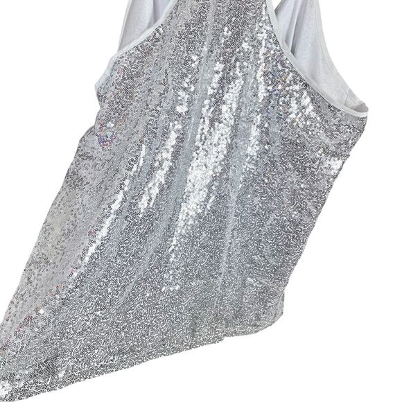 NWT Beyove Women's XXL Sequin Glitter V-Neck Sleeveless Cami Tank Top - Picture 6 of 7